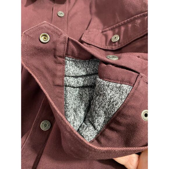 Duluth Trading Co Canvas Coat – Men’s 2XL Tall, Maroon Flannel-Lined Workwear - Picture 9 of 9